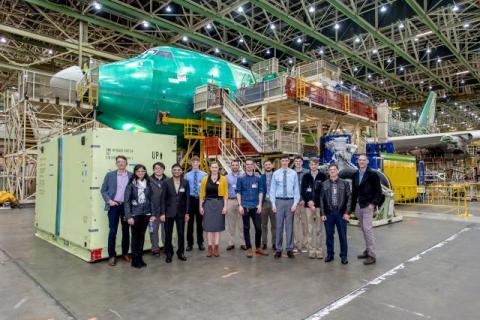 Students give presentations at Boeing